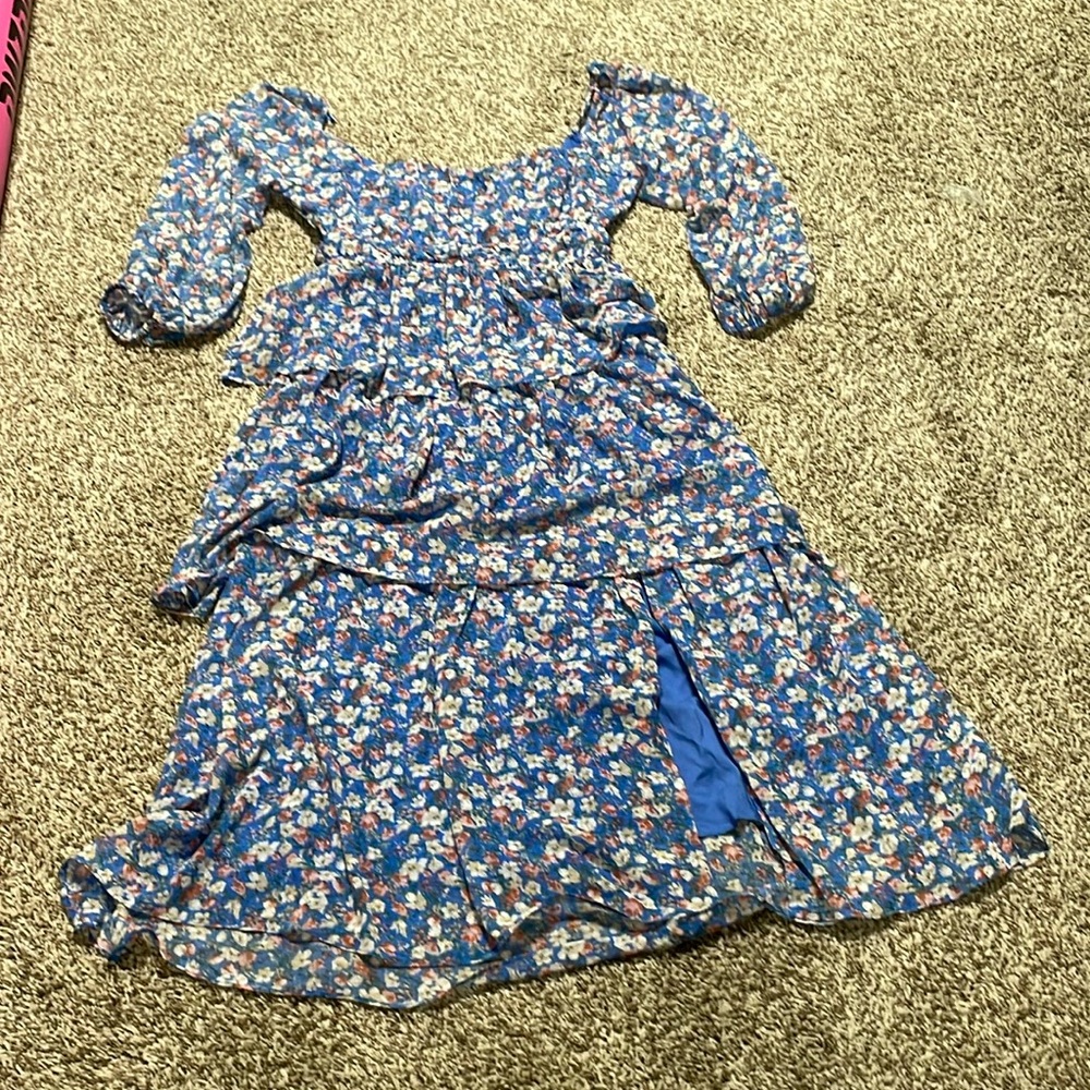 Blue floral dress, new with tags.